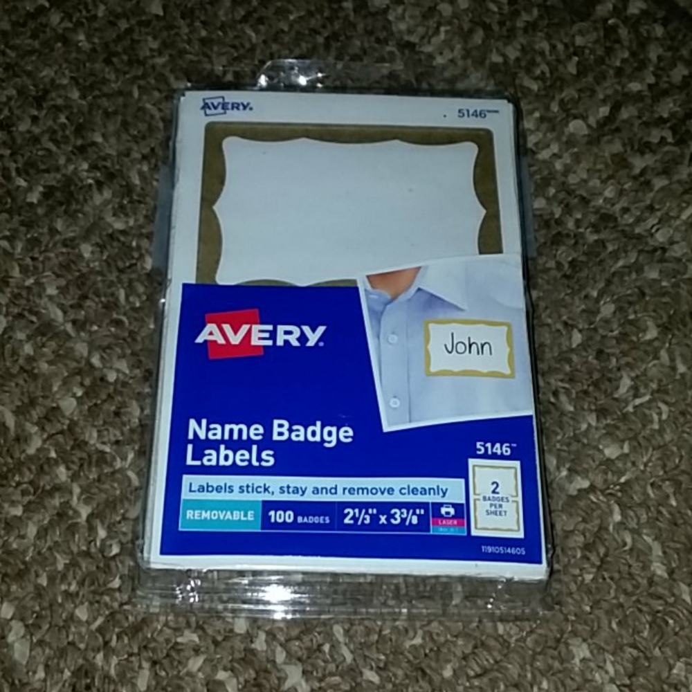 ❤ Name Badge Labels - Gold